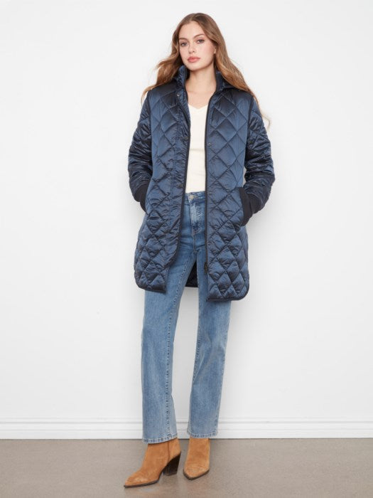 PUFFER JACKET W/REMOVABLE HOOD-NAVY-CHARLIE B