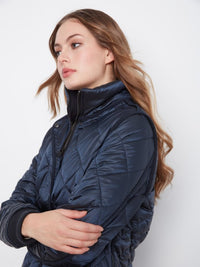 PUFFER JACKET W/REMOVABLE HOOD-NAVY-CHARLIE B