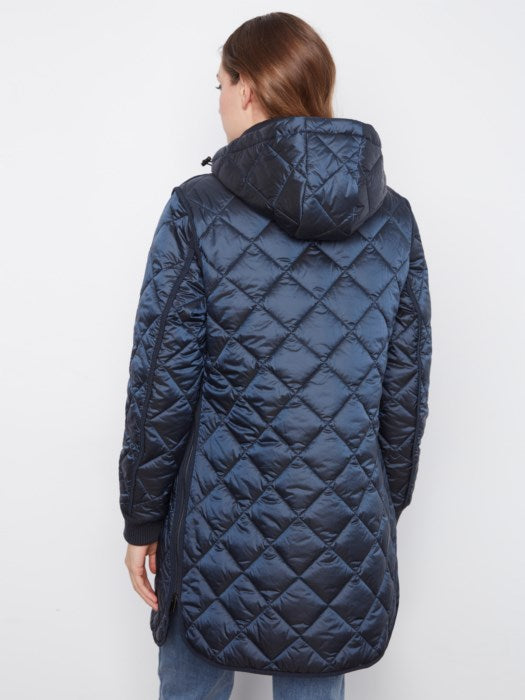 PUFFER JACKET W/REMOVABLE HOOD-NAVY-CHARLIE B