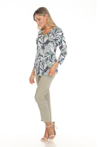 FOREST VEIL V-NECK TOP-CARINE