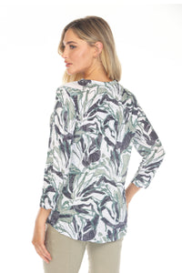 FOREST VEIL V-NECK TOP-CARINE