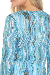 AQUA STRATA V-NECK TOP-CARINE