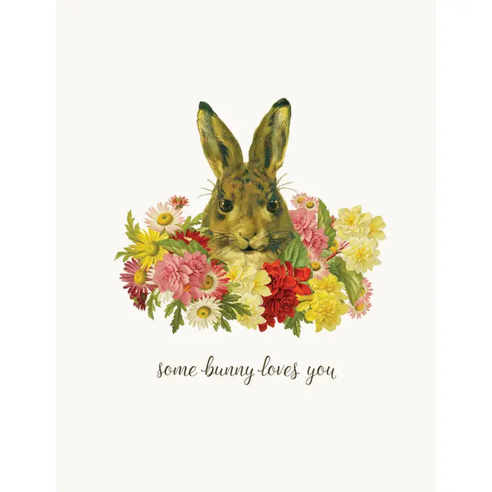 SOME BUNNY LOVES YOU A2 GREETING CARD-P.FLYNN