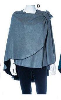 REVERSIBLE CASHMERE SHAWLS W/LOOP-RAPTI FASHIONS