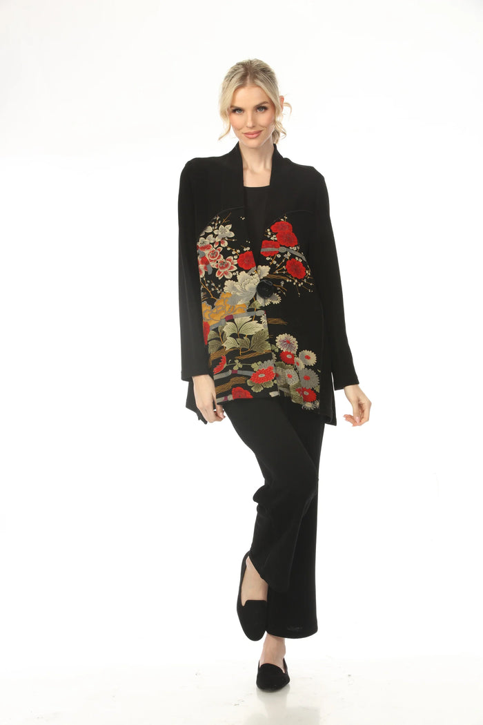 ASIAN GARDEN FLORAL JACKET-MOONLIGHT