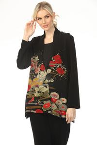 ASIAN GARDEN FLORAL JACKET-MOONLIGHT
