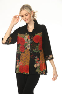 BOUQUET RUFFLE COLLAR JACKET-MOONLIGHT