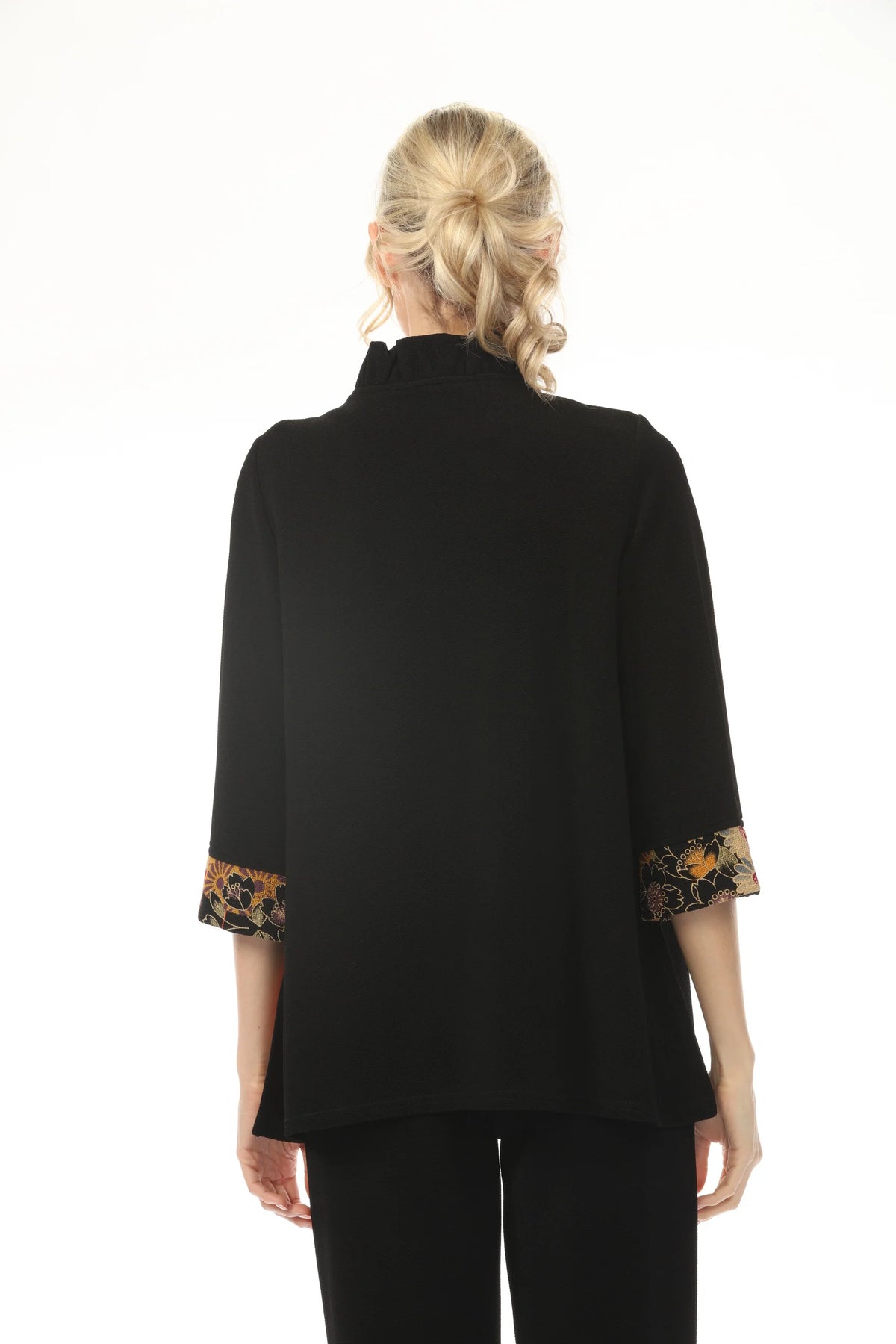 BOUQUET RUFFLE COLLAR JACKET-MOONLIGHT