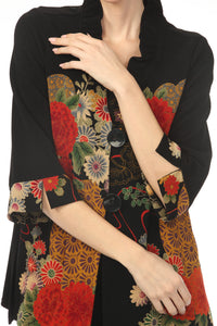BOUQUET RUFFLE COLLAR JACKET-MOONLIGHT