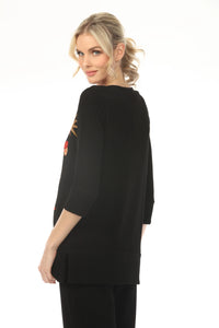 RED CRANE TUNIC TOP-MOONLIGHT