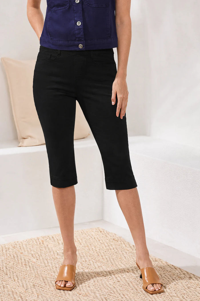 AUDREY BOUNDLESS PULL ON PEDAL PUSHER JEAN-BLACK-TRIBAL