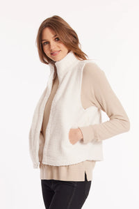COZY SHERPA VEST-IVORY-MODODOC