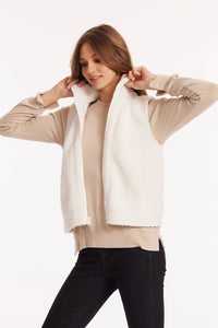 COZY SHERPA VEST-IVORY-MODODOC