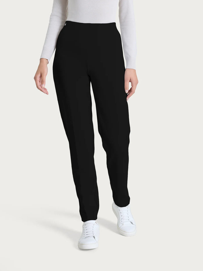 CIGARETTE STYLE PANT W/CASHMERE-BLACK-RAGNO