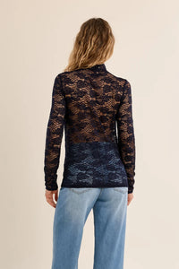 LACE UNDERSHIRT-NAVY BLUE-MOLLY BRACKEN