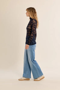 LACE UNDERSHIRT-NAVY BLUE-MOLLY BRACKEN