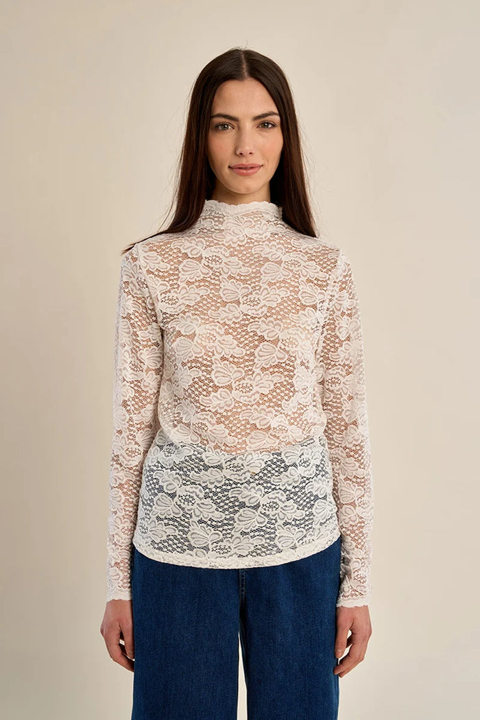 LACE UNDERSHIRT-OFF WHITE-MOLLY BRACKEN