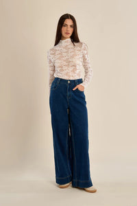 LACE UNDERSHIRT-OFF WHITE-MOLLY BRACKEN
