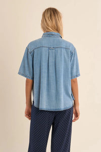 DENIM S/S BLOUSE-MOLLY BRACKEN
