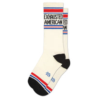 EXHAUSTED AMERICAN CREW SOCKS-GUMBALL POODLE