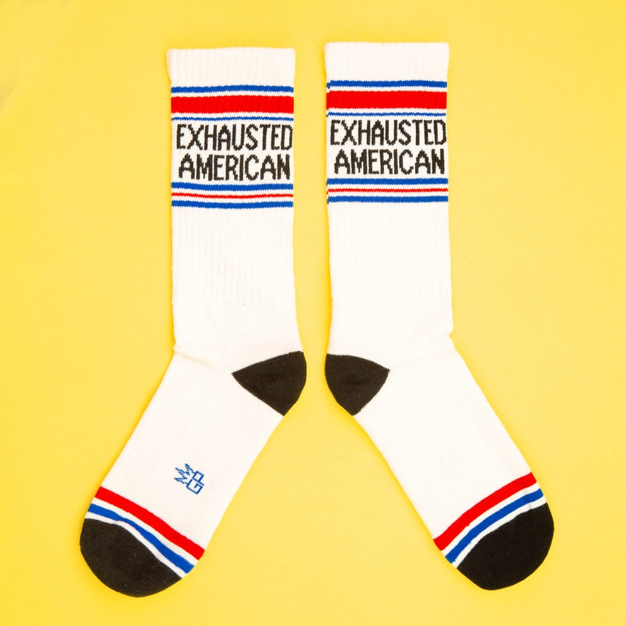 EXHAUSTED AMERICAN CREW SOCKS-GUMBALL POODLE