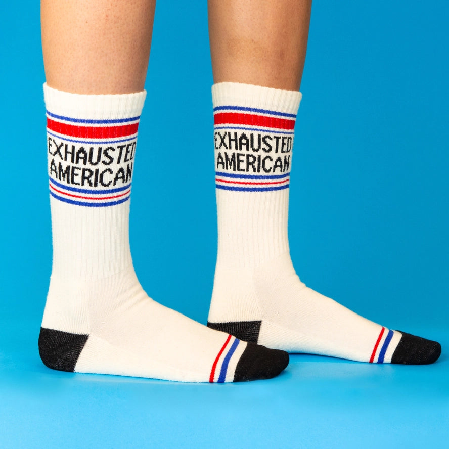 EXHAUSTED AMERICAN CREW SOCKS-GUMBALL POODLE