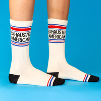 EXHAUSTED AMERICAN CREW SOCKS-GUMBALL POODLE