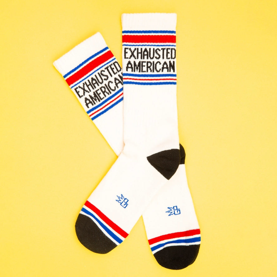 EXHAUSTED AMERICAN CREW SOCKS-GUMBALL POODLE
