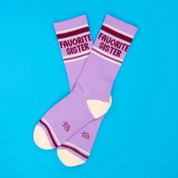 FAVORITE SISTER CREW SOCKS-GUMBALL POODLE