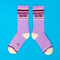 FAVORITE SISTER CREW SOCKS-GUMBALL POODLE