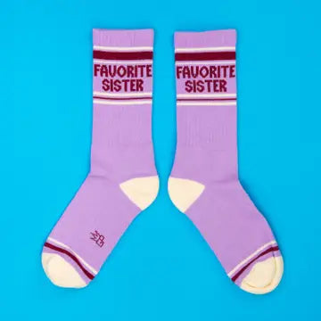 FAVORITE SISTER CREW SOCKS-GUMBALL POODLE