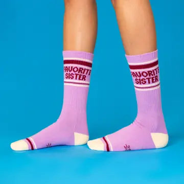 FAVORITE SISTER CREW SOCKS-GUMBALL POODLE