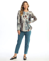 AURELIA FRENCH BRUSHED SIDE SLIT TUNIC-JESS AND JANE