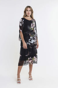 FLORAL AVA 3 TIER DRESS-ONE SIZE-TEES BY TINA