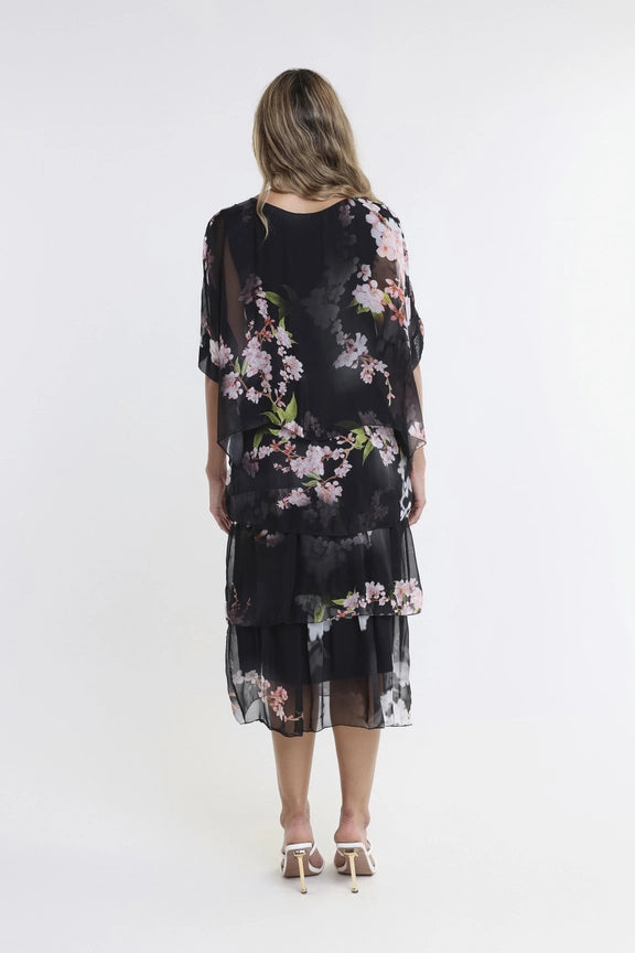 FLORAL AVA 3 TIER DRESS-ONE SIZE-TEES BY TINA