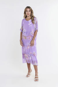 FLORAL AVA 3 TIER DRESS-ONE SIZE-TEES BY TINA