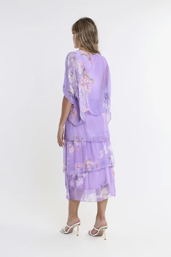 FLORAL AVA 3 TIER DRESS-ONE SIZE-TEES BY TINA
