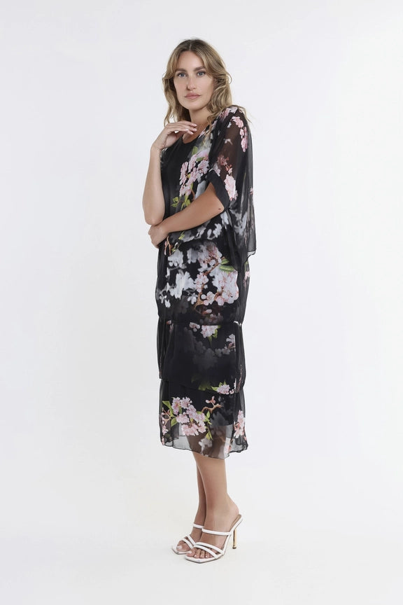 FLORAL AVA 3 TIER DRESS-ONE SIZE-TEES BY TINA