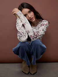 L/S CREW NECK ROUND HEM SWEATER-POETRY-CHARLIE B