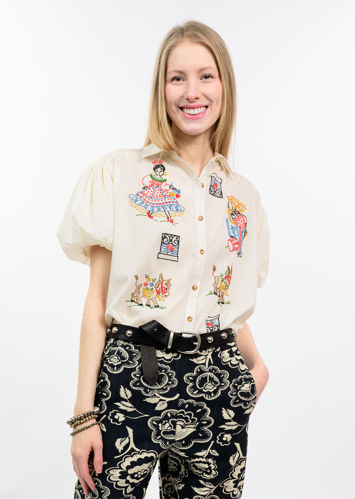 FLAMENCO EMBROIRERED BLOUSE-SISTER MARY