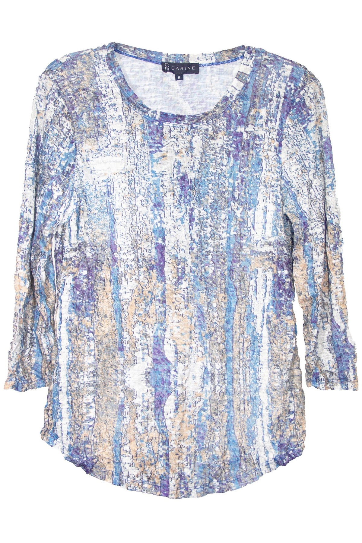WEATHERED BLUE ROUND NECK TOP-CARINE