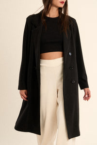 GEORGIA DOUBLE BREASTED TOPPER COAT-BLACK-GABRIELLE BY MOLLY BRACKEN