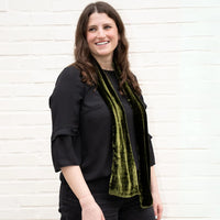 SILK VELVET OBLONG SCARF-DANA HERBERT