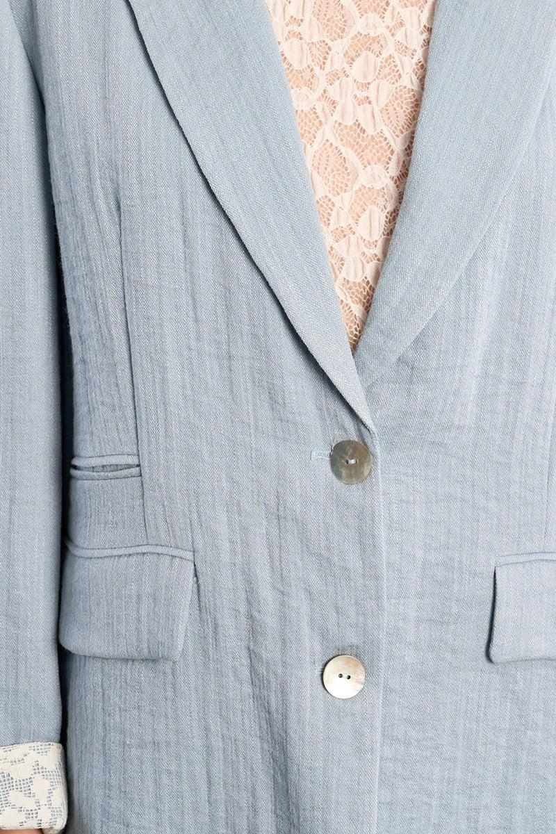 CLASSIC BLAZER-LIGHT BLUE- MOLLY BRACKEN