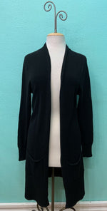 LONG KNIT CARDIGAN-BLACK-M MADE IN ITALY