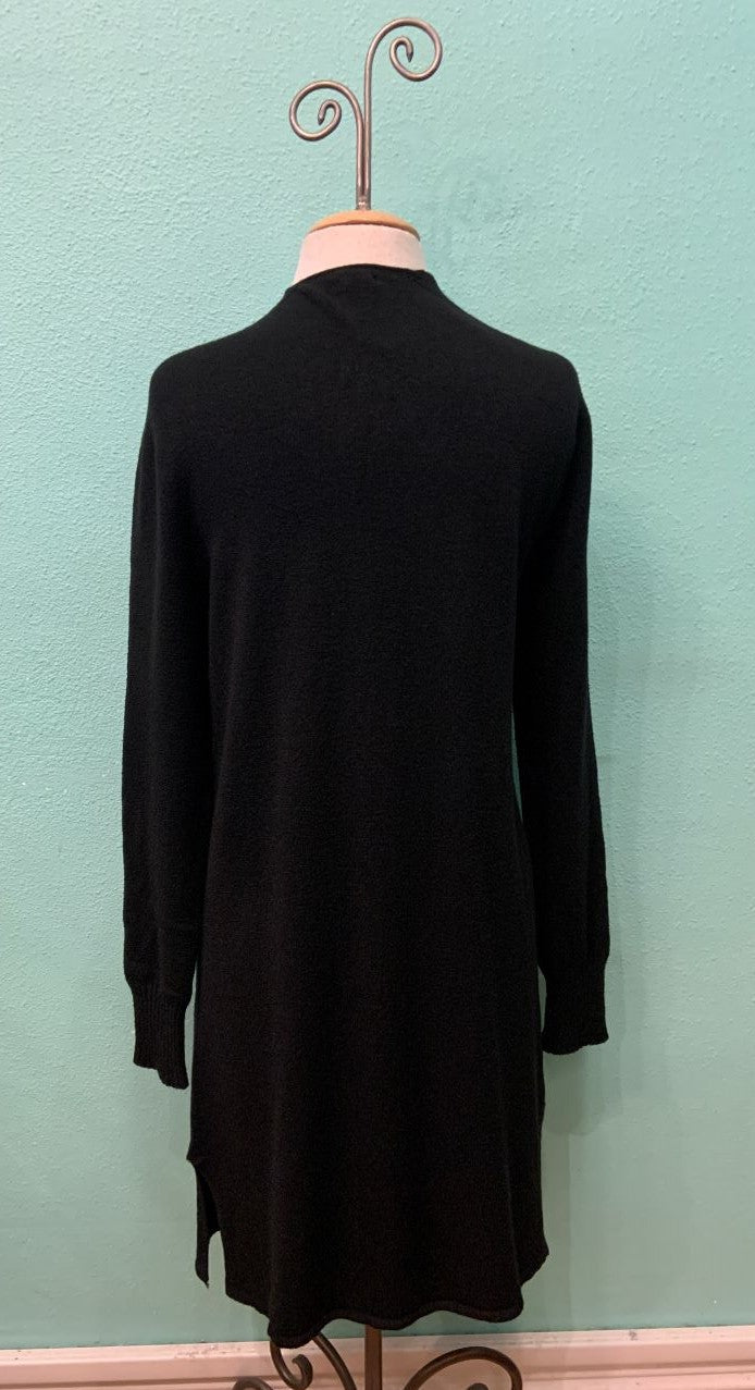LONG KNIT CARDIGAN-BLACK-M MADE IN ITALY