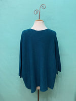 LONG SLEEVE SWEATER-PETROLIO-M MADE IN ITALY