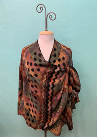 REVERSIBLE CASHMERE SHAWL W/LOOP -RAPTI FASHIONS