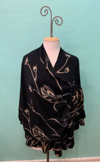 REVERSIBLE CASHMERE SHAWL W/LOOP -RAPTI FASHIONS