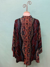 REVERSIBLE CASHMERE SHAWL W/LOOP -RAPTI FASHIONS